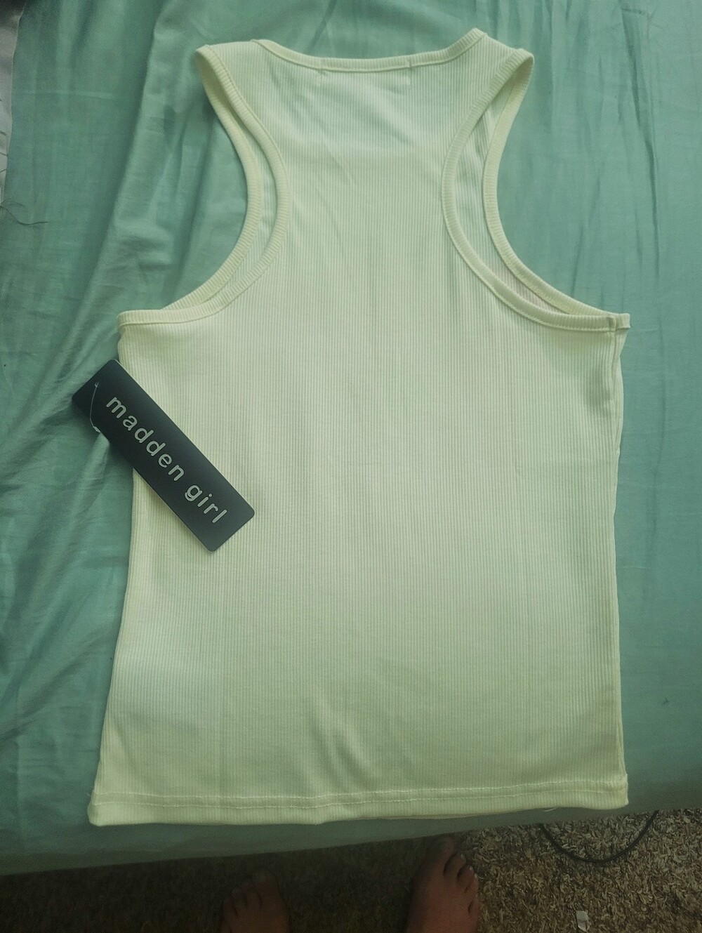 Madden Girl Ribbed Racerback Tank Top - Picture 4 of 4